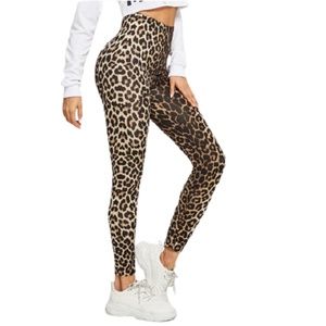 SHEIN High Rise Leopard Print Leggings cheetah small Cheetah Jaguar Animal